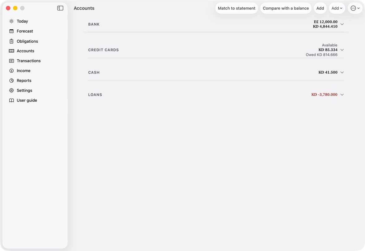 You should now see your order on Accounts and Today, and in every list where you choose an account or a card.