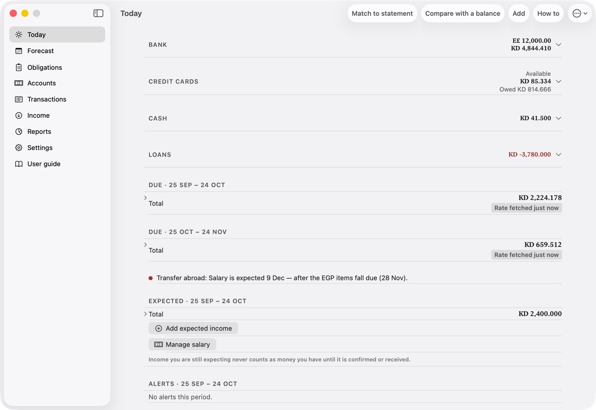 The Mac app is the same app, with the same data from iCloud. Set up on one device first; then open the Mac app, online, and it receives your data (see iCloud, and more than one device).
